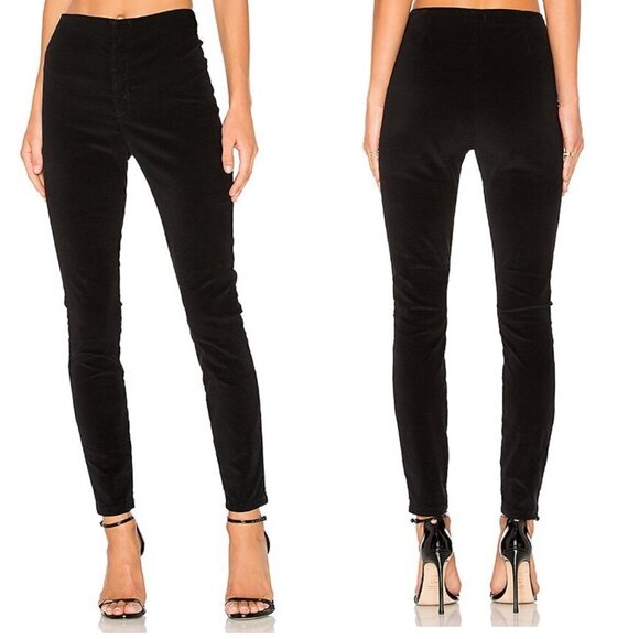 Mother Women's Black Denim High Waisted Looker Ankle Fray Skinny Jeans Size 24 - Picture 1 of 11